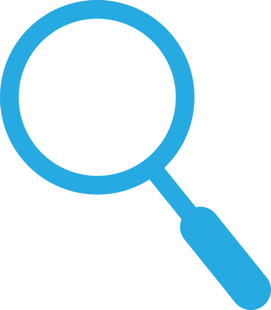 blue magnifying glass 